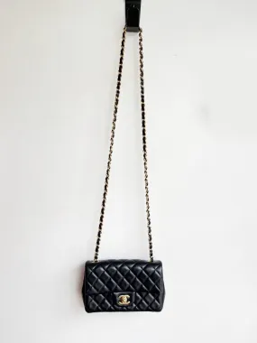 2019 BLACK CLASSIC DOUBLE FLAP BAG