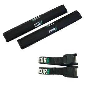 Aero Roof Rack Pad with 10' Scratch-Resistant Tie Downs(Wide Aero Bars)