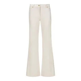 Alfy Wide Leg Denim Jean - Cream