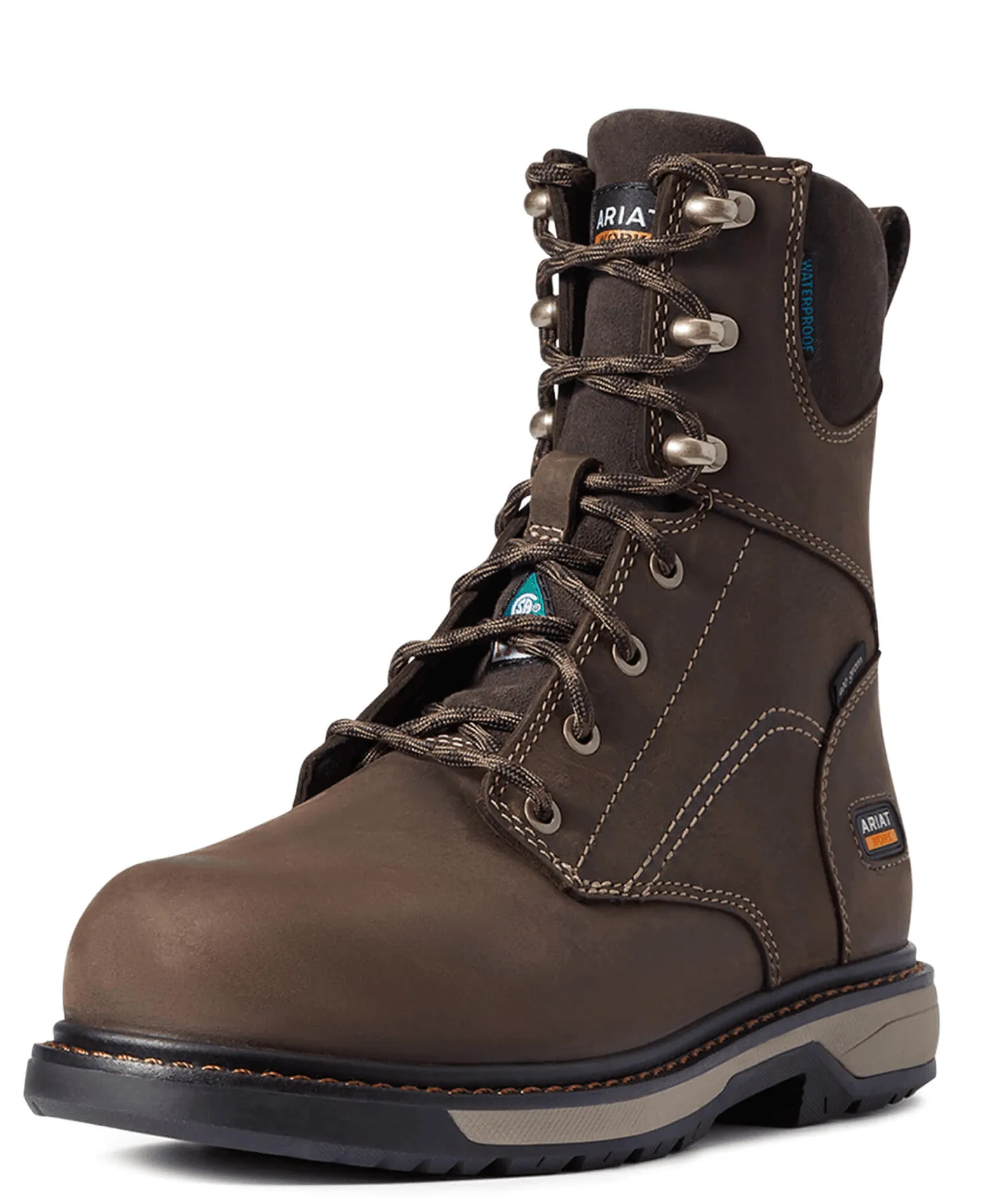 Ariat Women's Riveter 8" CSA Glacier Grip Waterproof 400g Composite Toe Work Boot 10036707