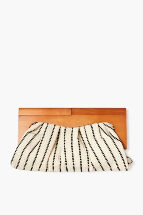 Black and White Stripe Calypso Clutch