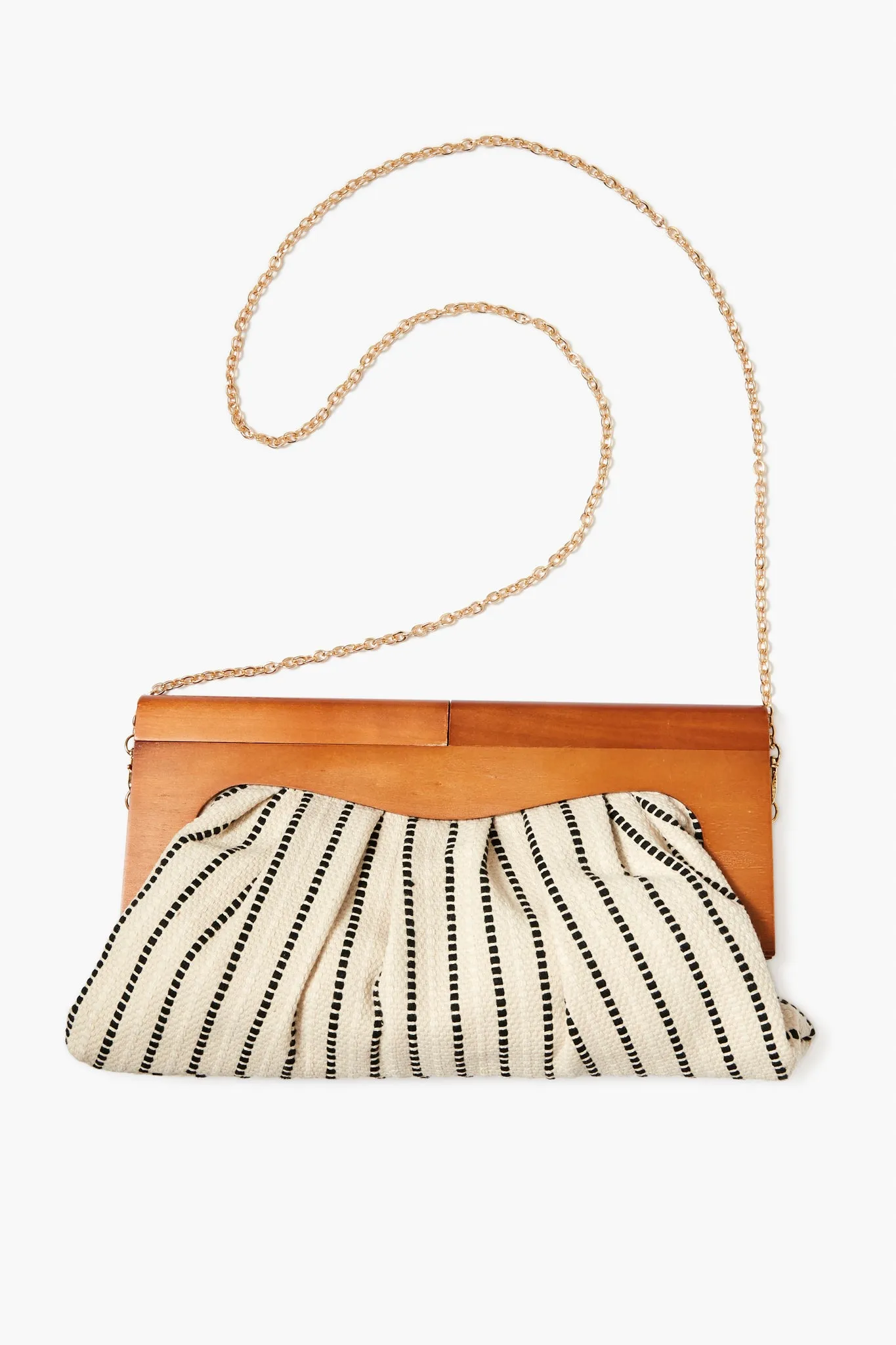 Black and White Stripe Calypso Clutch