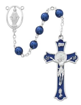 Blue Metallic Rosary