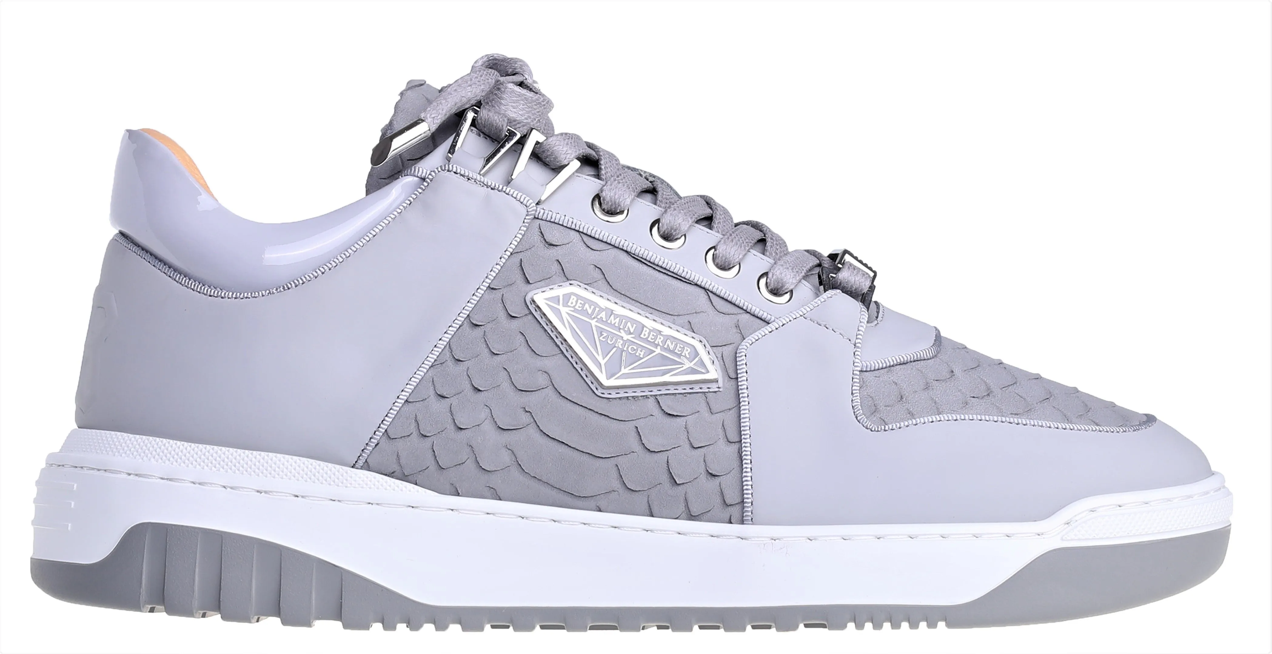 BNJ SIGMA Low-Top Ice Grey Python Cut- Matt Nappa