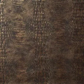 Bronze Croc Embossed Faux Leather