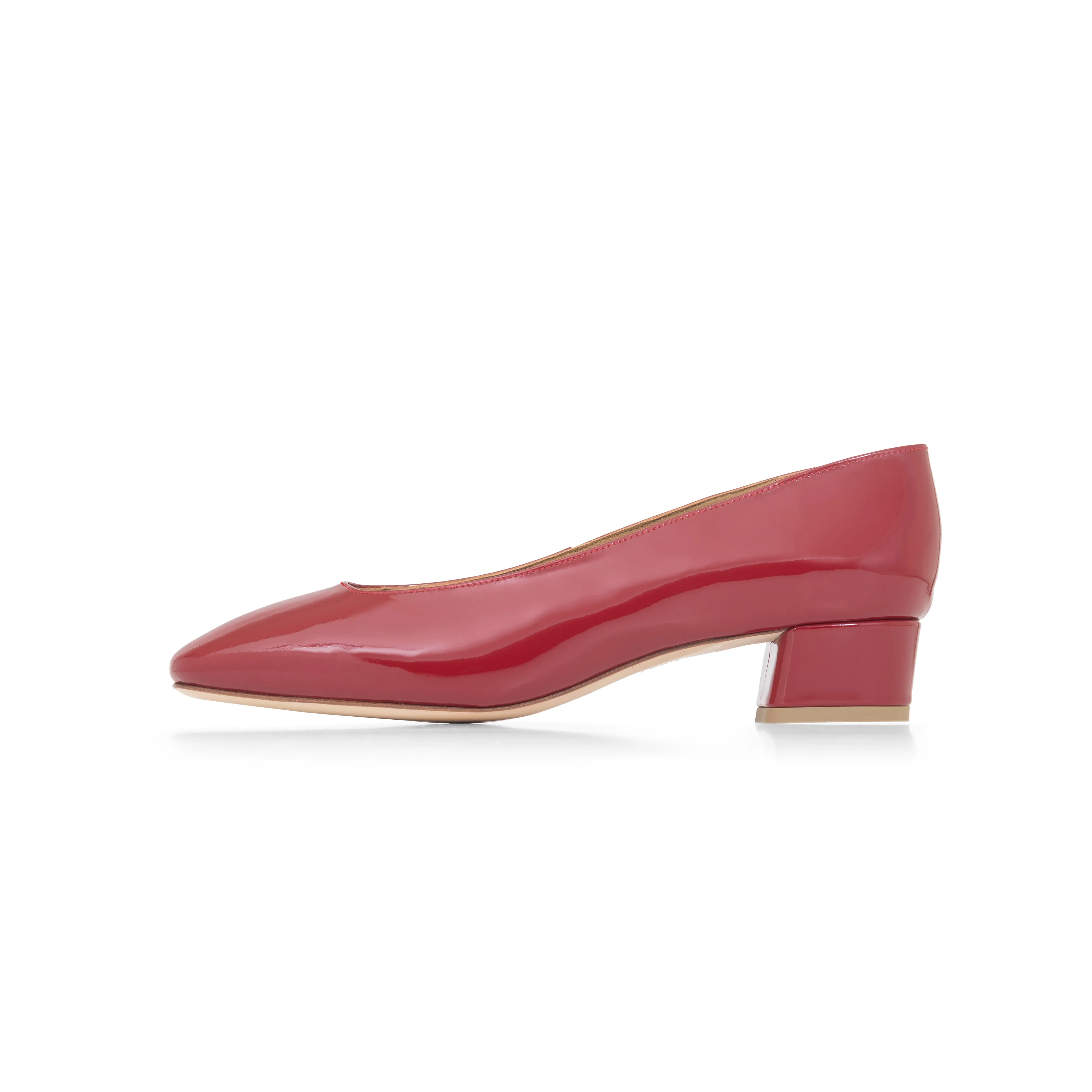 Cate 35 Pump in Rouge Patent Leather