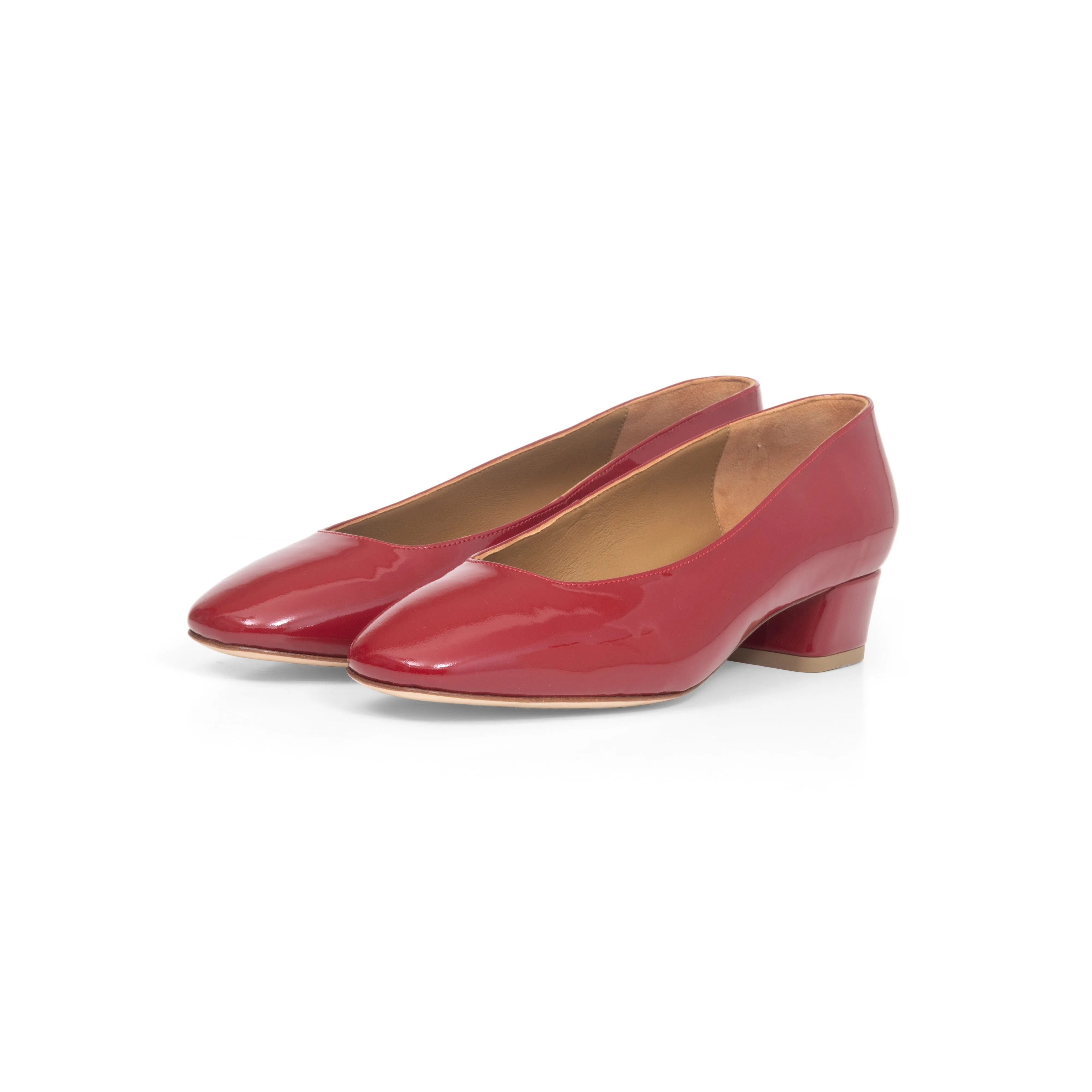 Cate 35 Pump in Rouge Patent Leather