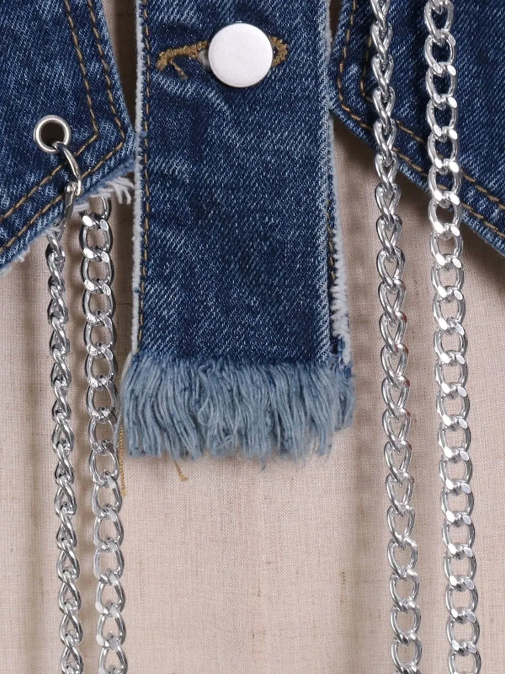 Chain Tassel Denim Jacket