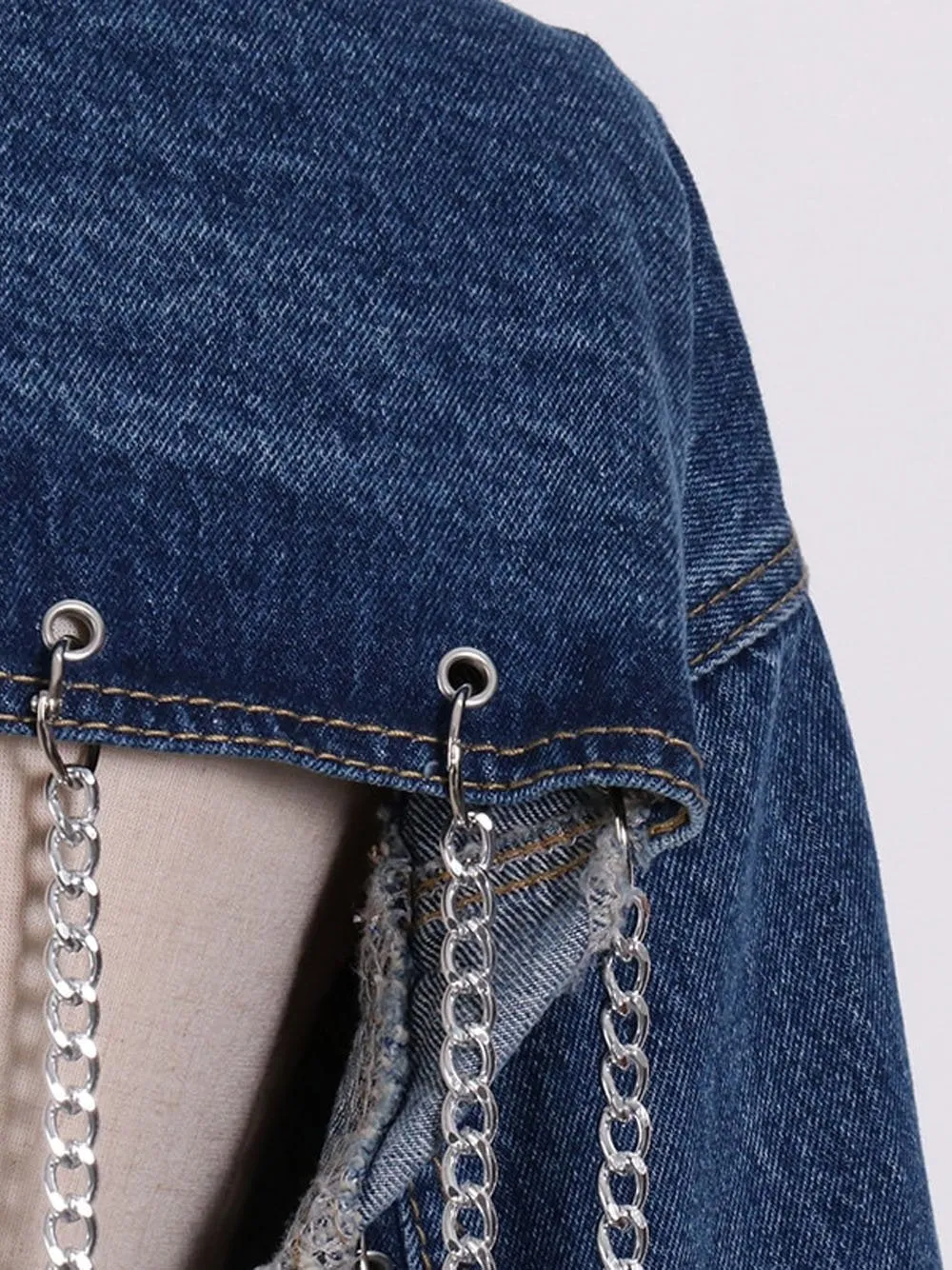 Chain Tassel Denim Jacket