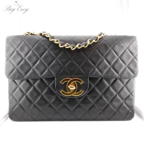 CHANEL Lambskin Jumbo XL Classic Single Flap Bag