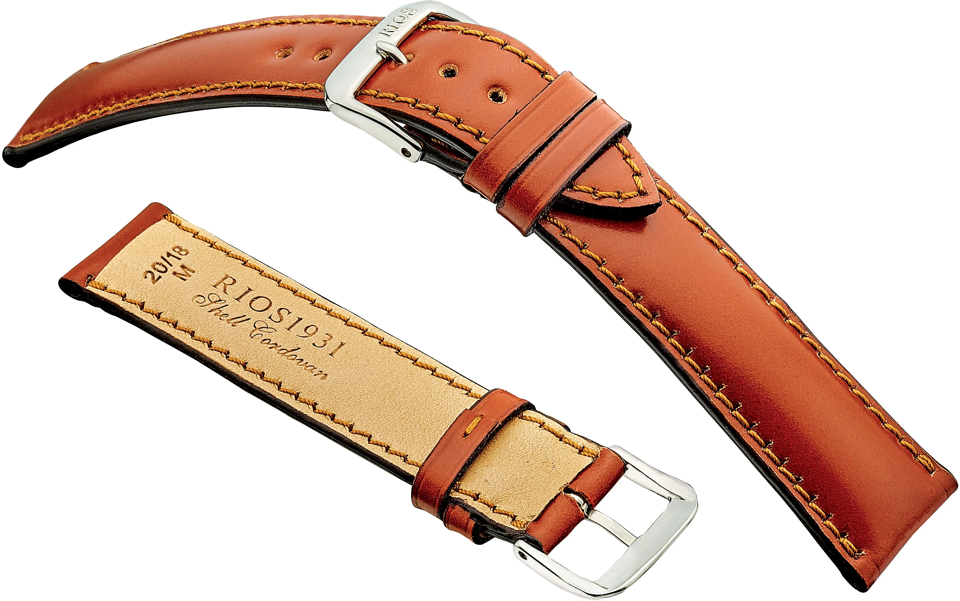 CHICAGO Shell Cordovan Leather Watchband  R198