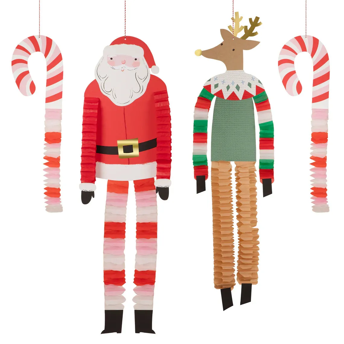 Christmas Decorations - Long Legged Santa & Reindeer