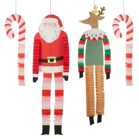 Christmas Decorations - Long Legged Santa & Reindeer