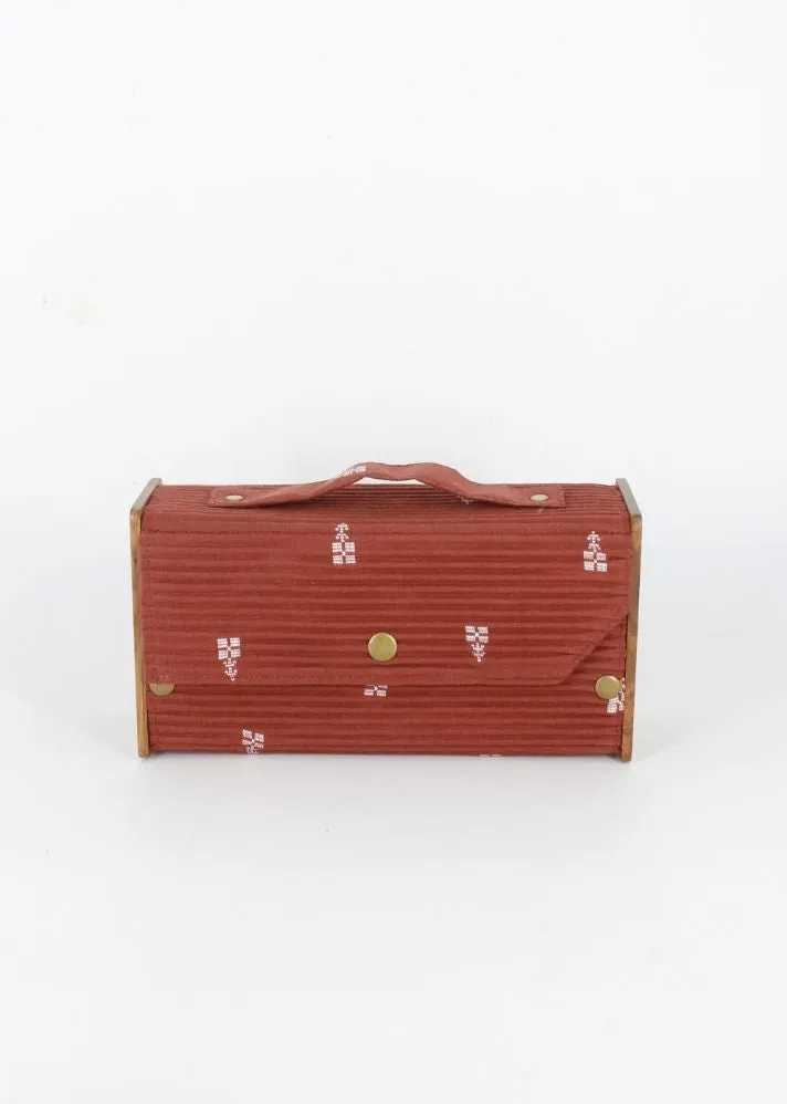 Cocoa & Oat Box Clutch- Changeable Sleeve