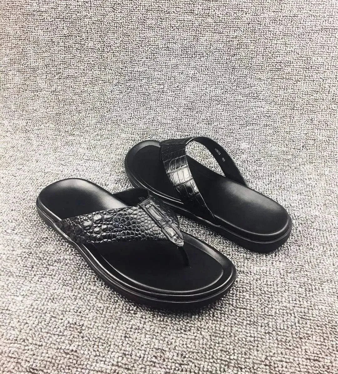 Crocodile Shoes Crocodile Leather  Flip Flop