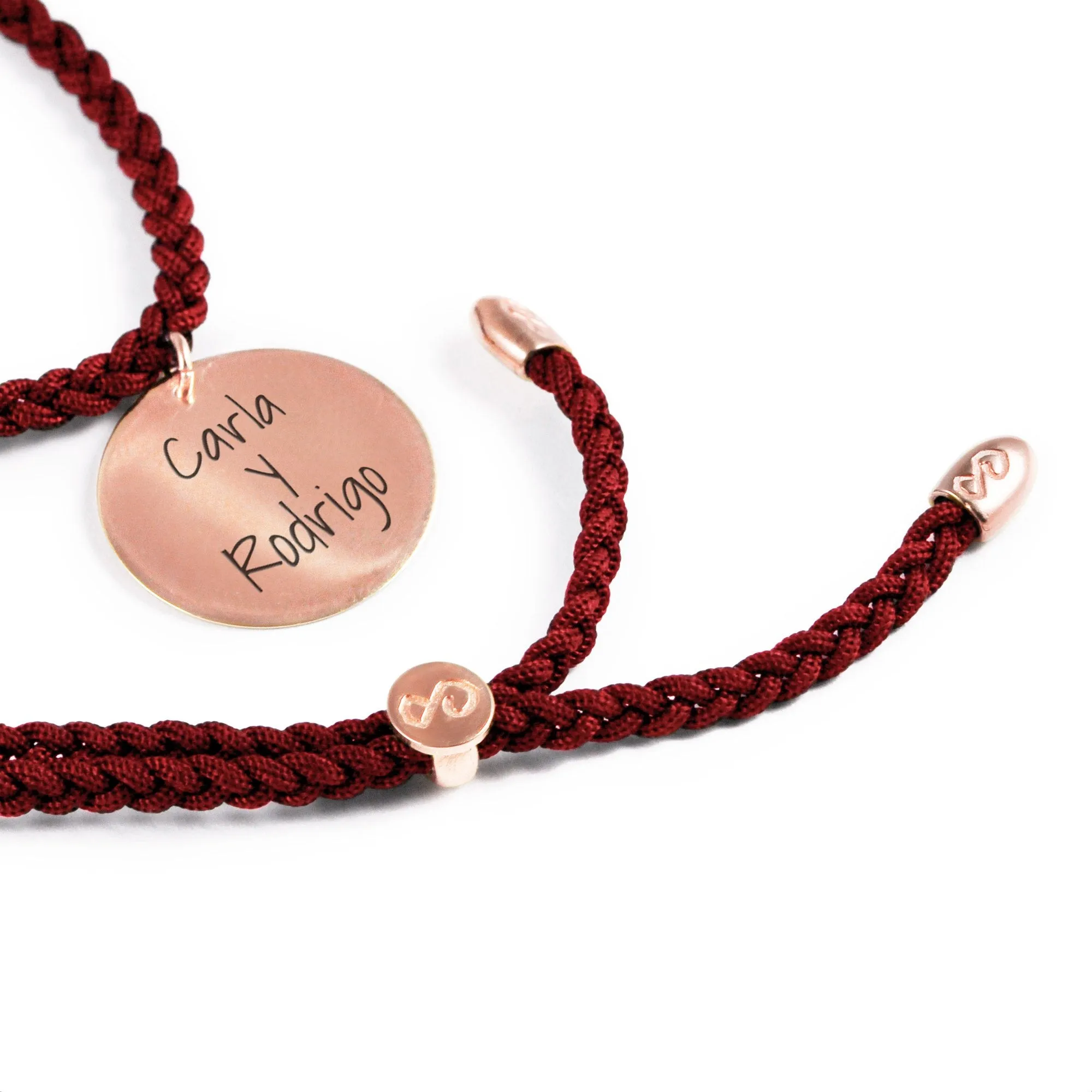 Custom Dream Burgundy Rose Gold Bracelet