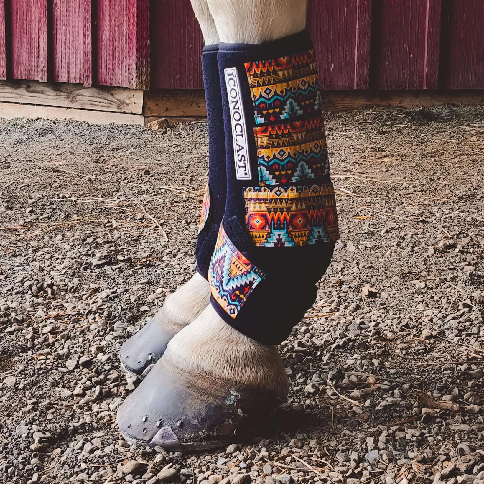 Desert Sunset Custom Aztec Leather Strap Iconoclast Boots