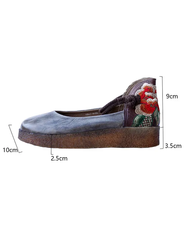 Ethnic Style Comfortable Flower Embroidery Shoes