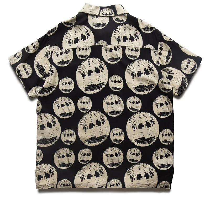 Felt Disco Button Up Shirt - Black/Natural