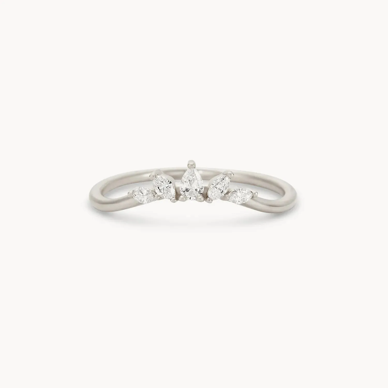 Illumina band - 14k white gold, white diamond