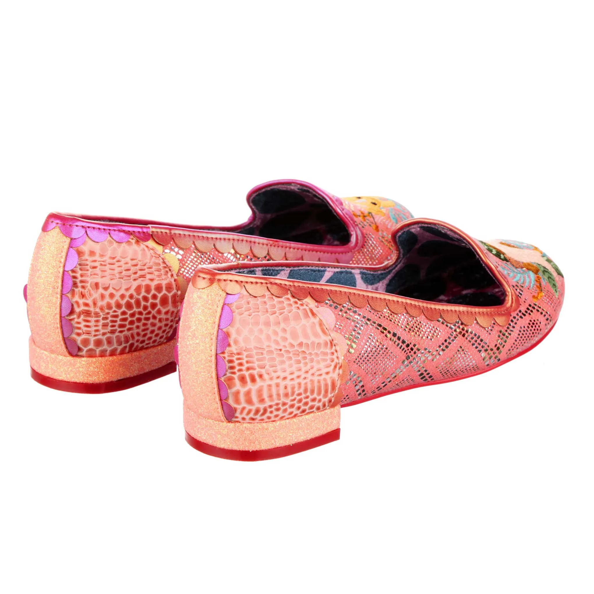 Irregular Choice Womens Dino Dance Flats - Peach