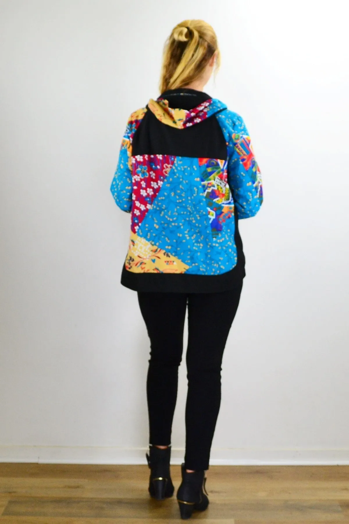 Linen Blend Floral Petals Jacket