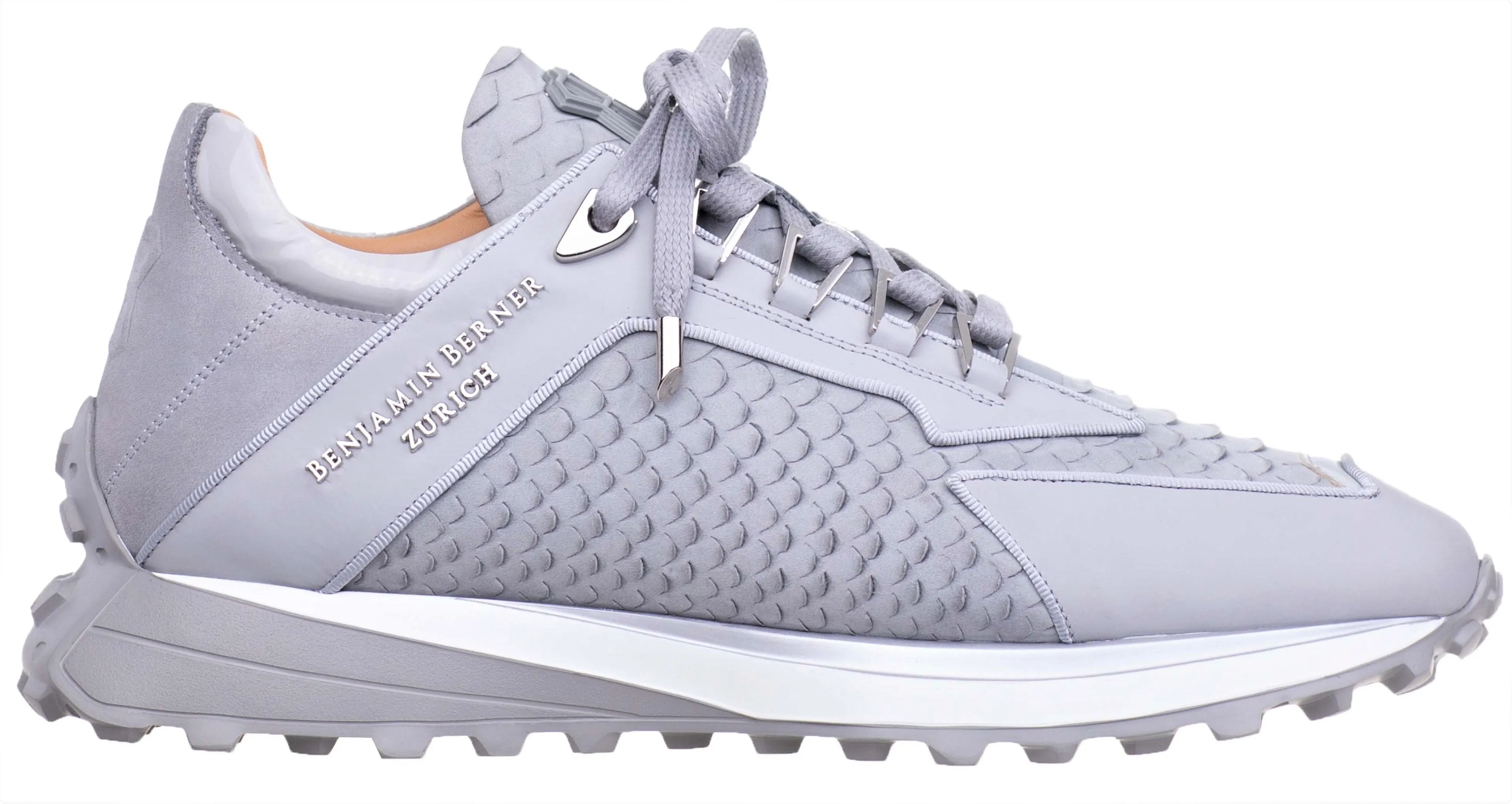 LOW-TOP BNJ ALPHA RUNNER ICE GREY PYTHON CUT-MATT NAPPA