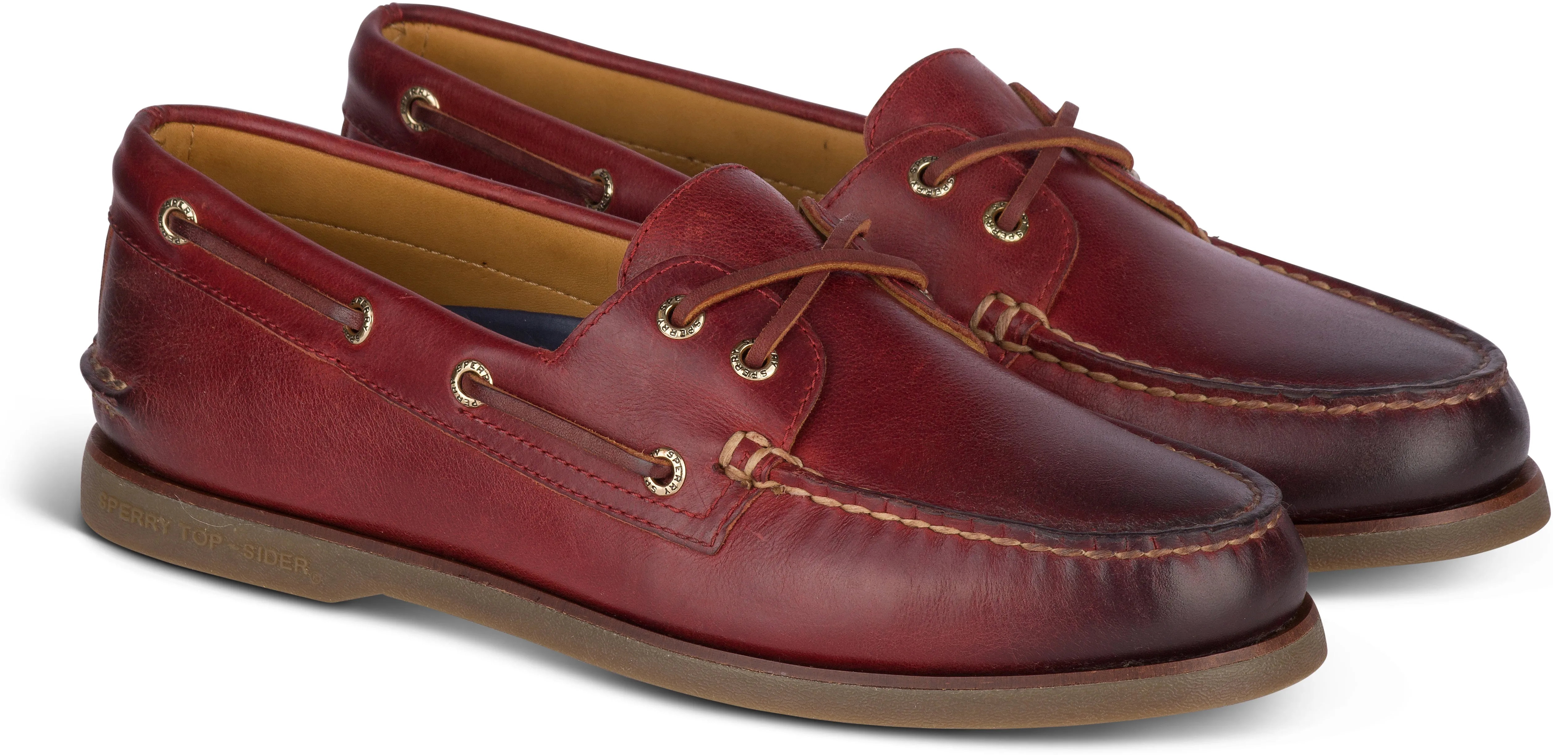 Men's Gold Cup Authentic Original Fairhaven Burgundy Boat Shoe (STS21443)