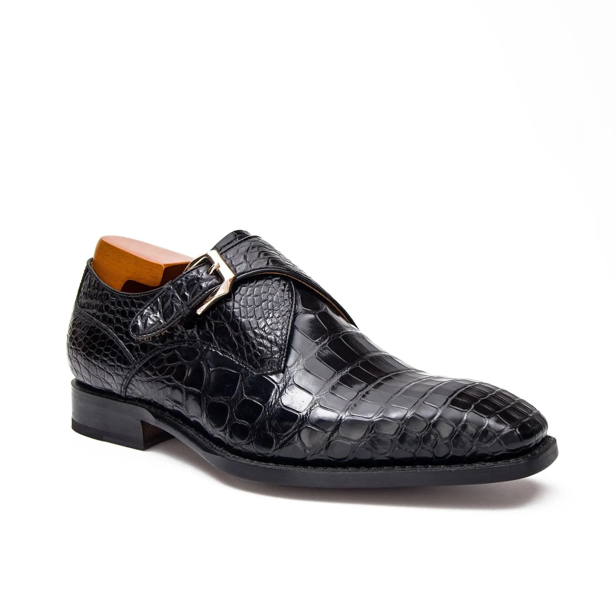 Nile Crocodile Monk Strap Shoes