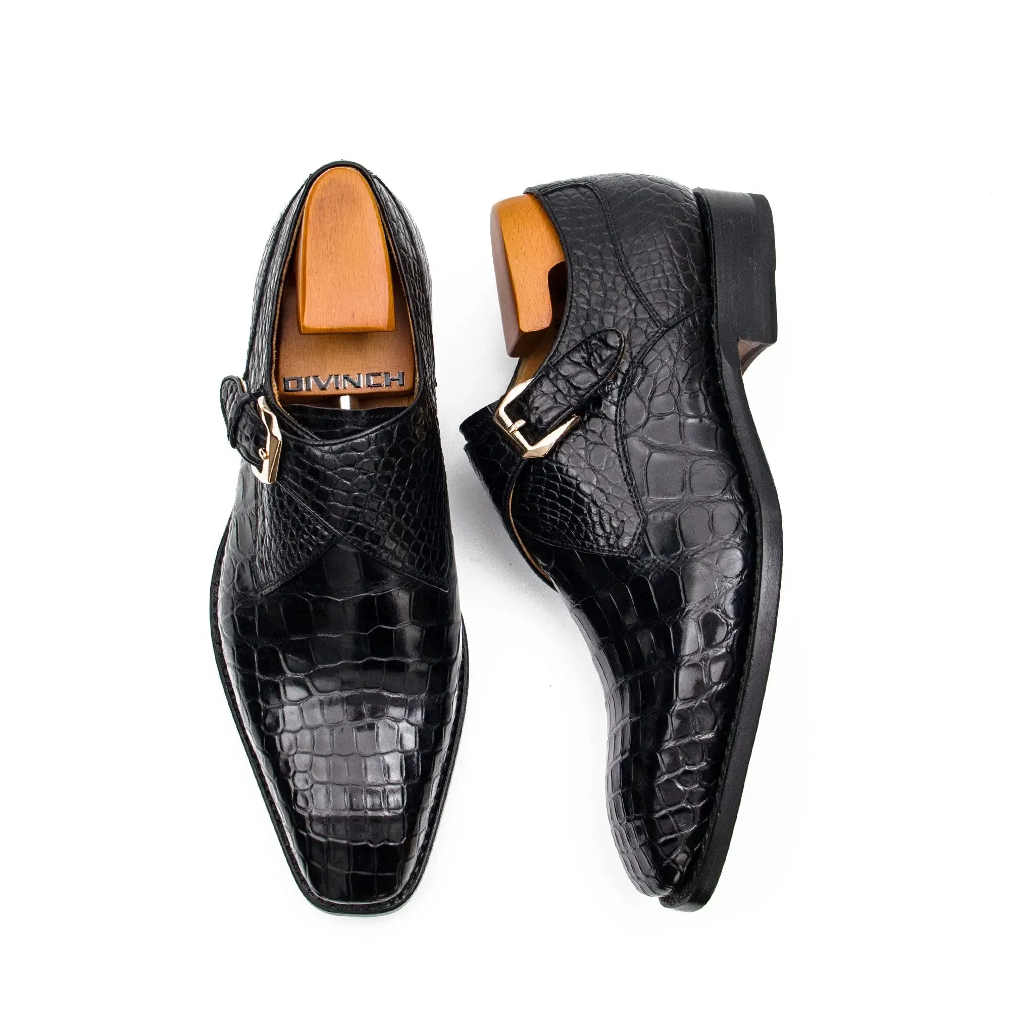 Nile Crocodile Monk Strap Shoes