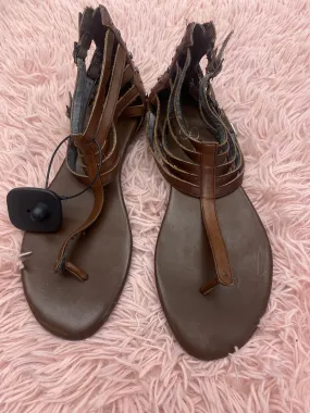 Sandals Flats By Jessica Simpson In Brown, Size: 9.5