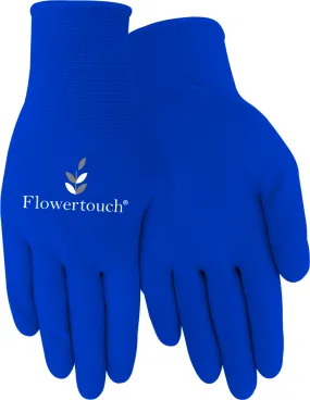 TA207 FLOWERTOUCH® Foam Natural Rubber Palm, Light Knit Liner, Blue, Sizes S-L, Sold by Pair