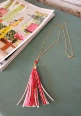 Tassel Necklace in Red