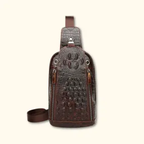 The Croc Ridge - Leather Sling Bag