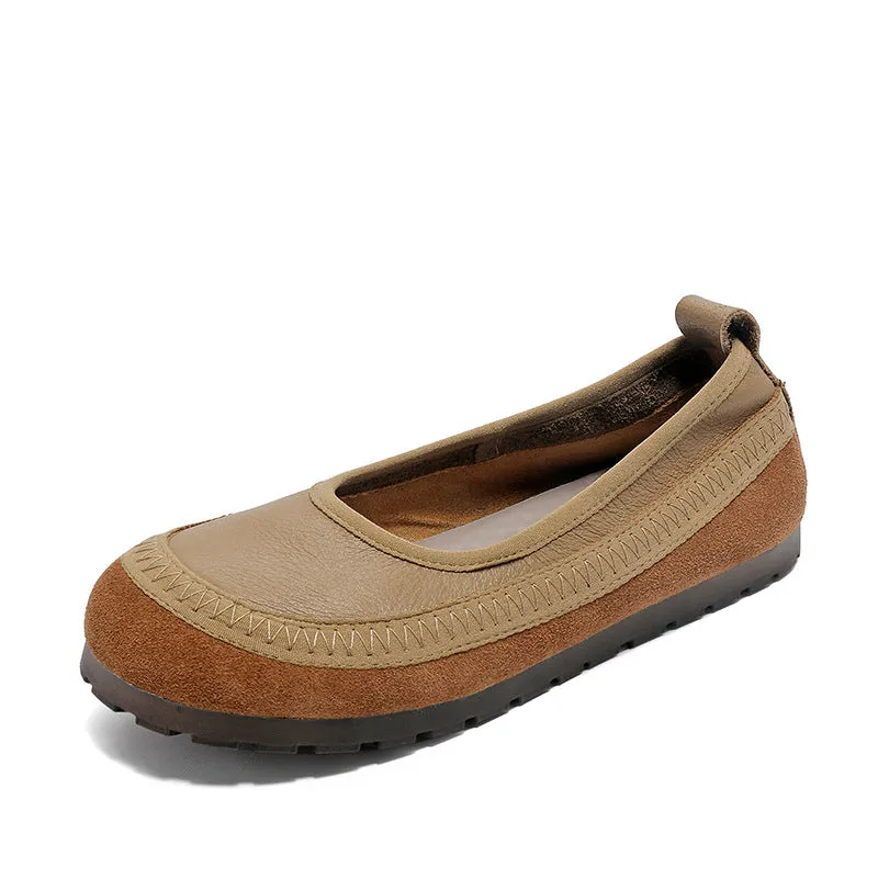 Women Retro Soft Leather Casual Flats