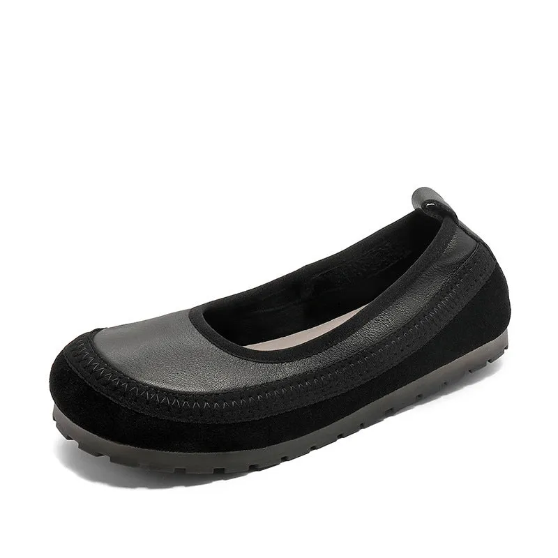 Women Retro Soft Leather Casual Flats