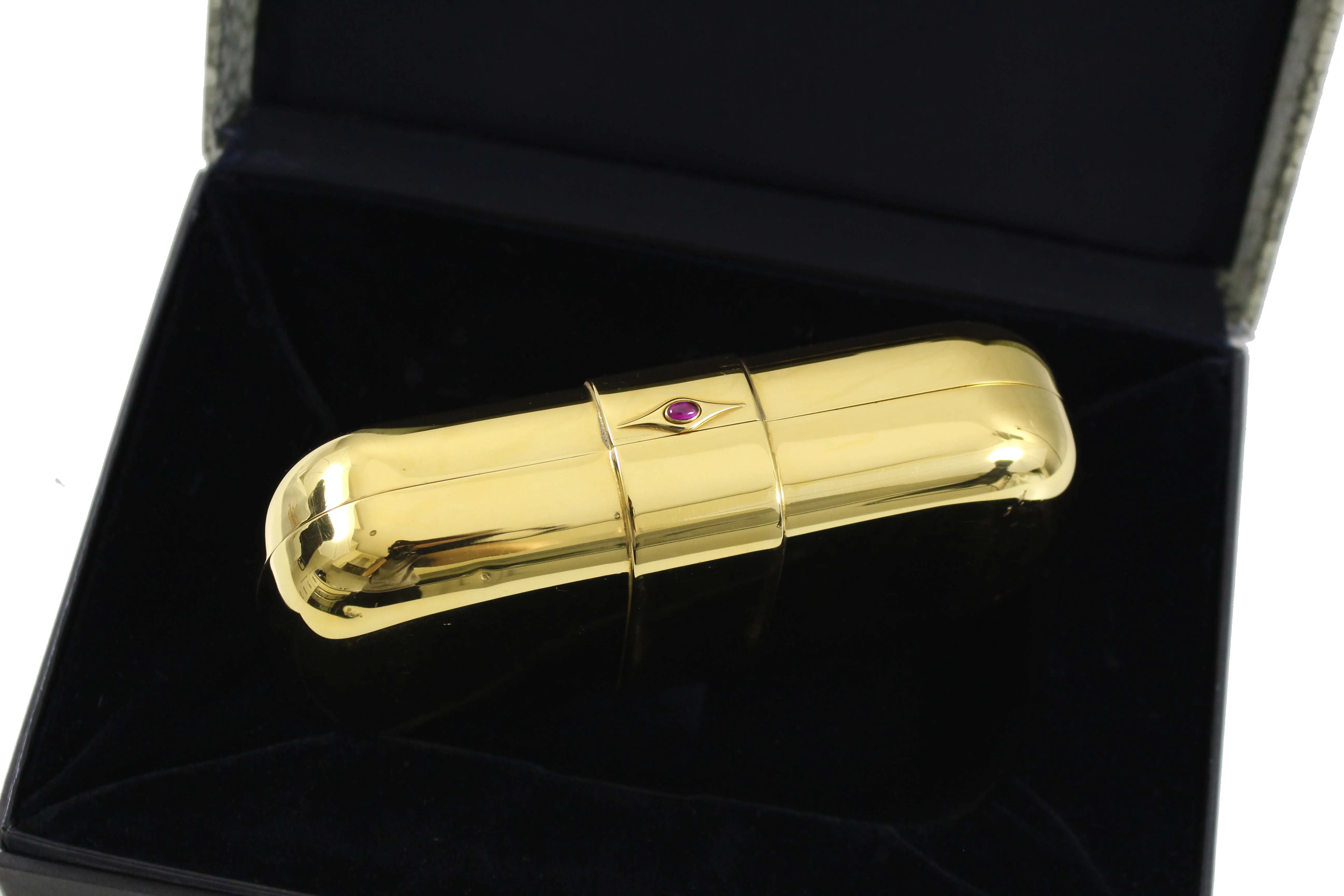 Yves Saint Laurent gold plated minaudière